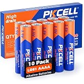 PKCELL AAAA 1.5V Alkaline Batteries 10 Pack for Stylus Pen, Blood Monitors | LR61 Battery AAAA Ultra Long Lasting, 5-Year Shelf Life, Leakproof