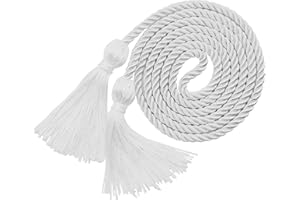 AOUETNAY Graduation Honor Cords White Graduation Cords, 67" Long for Graduation Students