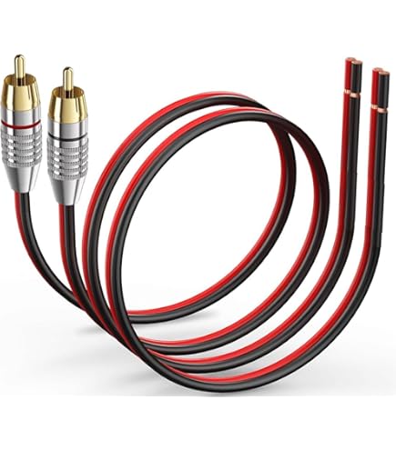 2 Pack RCA Male Phono RCA To AV Screw Connector Audio Adapter Cable For Audio Video Speaker Solderless