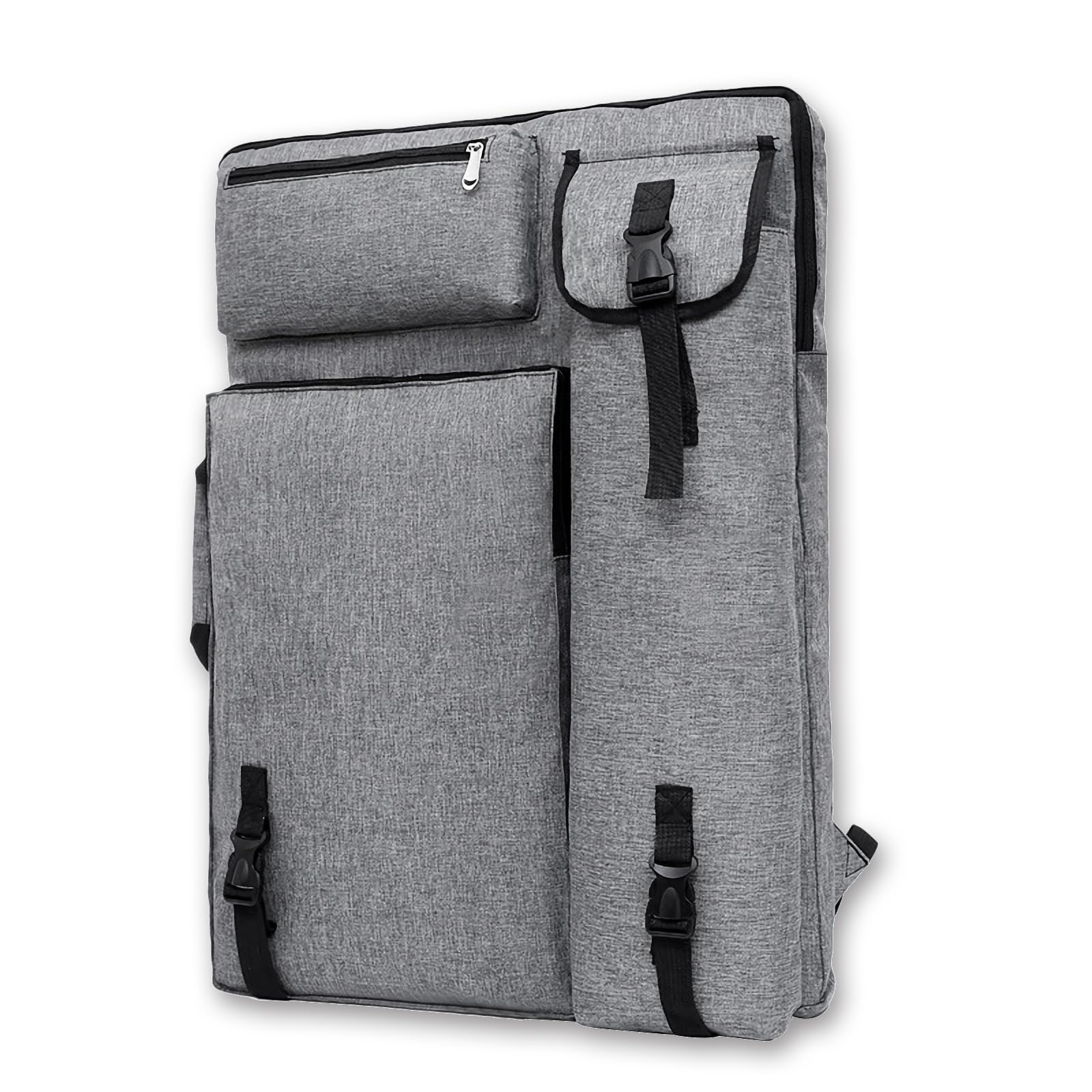 haozaikeji Art Portfolio Case Large Capacity, Waterproof A2 Drawing Boards Bag with Handle, Adjustable Artist Sketch Boards Bag Art Backpack Carry Bag Storage Folder Case for Art Works Supplies