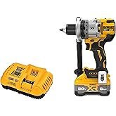 DEWALT 20V MAX XR 1/2 Inch Cordless Hammer Drill Kit with 8AH Battery and Charger (DCD1007WW1)