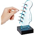 Light Up Guitar Pick Holder – 7-Color Changing LED Pick Storage Display & Night Light – USB Powered Novelty Room Decor, Holds 6 Picks – Cool Guitar Gift for Men, Musicians & Guitarists