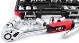 Hilka 01123202 32 Piece 1/2-inch Drive Socket Set Chrome Vanadium Steel Ratchet view 6