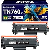 TN760 Compatible Toner Cartridge Replacement for Brother TN730 -730 TN-760 TN 760 - High Yield for MFC-L2710DW MFC-L2750DW DCP-L2550DW HL-L2350DW HL-L2395DW HL-L2370DW (2 Pack)