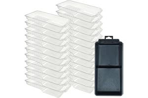 Kingorigin Paint Tray Liners, 4 Inch Paint Roller Tray Set with 23 Disposable Paint Pan Liners, Durable Small Paint Trays for Painting Cabinets, Walls | Spill-Proof Design