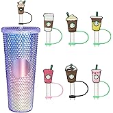 KEUYE Straw Cover Compatible With Starbucks Cup, 7Pcs Reusable Drinking Straw Cover, Splash Proof Straw Cover Cap, Straw Cove