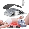 Back Stretcher for Lower Back Pain Relief, Upgraded Lumbar Back Cracker Back Popper with Adjustable Air Cushion, Magnetic & Pad, Lower Back Massager for Herniated Disc Relief, Spine Decompression