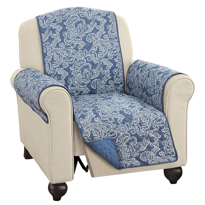 Quilted Paisley Reversible Furniture Protector Cover