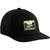 Coal Headwear Hauler One Low Low Profile Trucker Cap Hat - Mesh Back, Flat Brim, Adjustable Snapback, Hat for Men and Women - Outdoor Casual Everyday - Black, One Size