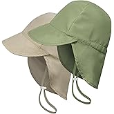 ECOSUMA 2 Pack Baby Sun Hats UPF 50+ Toddler Beach Hat for Girls Boys 0-4 Years