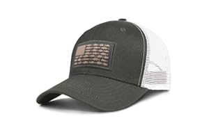 NAICISSISM American Fish Flag Trucker Hats - Fishing Gifts for Men - Outdoor Snapback Fishing Hats Perfect for Camping and Daily Use