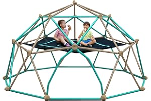 Merax 13FT Climbing Dome with Hammock, Outdoor Geometric Dome Climber Play Center for Kids 3-10 Supporting 1000 lbs, Easy Assembly Jungle Gym