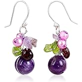 NOVICA Artisan Handmade Citrine .925 Sterling Silver Plated Earrings