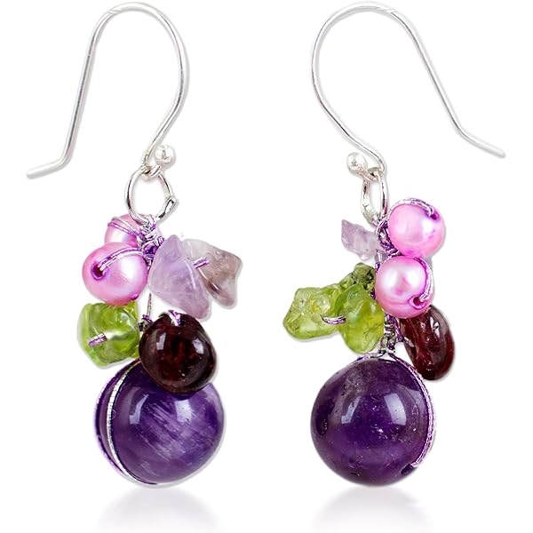 Boucles D'oreilles Argent Et Perles De Culture Avec Péridot - Élégantes Et Naturelles