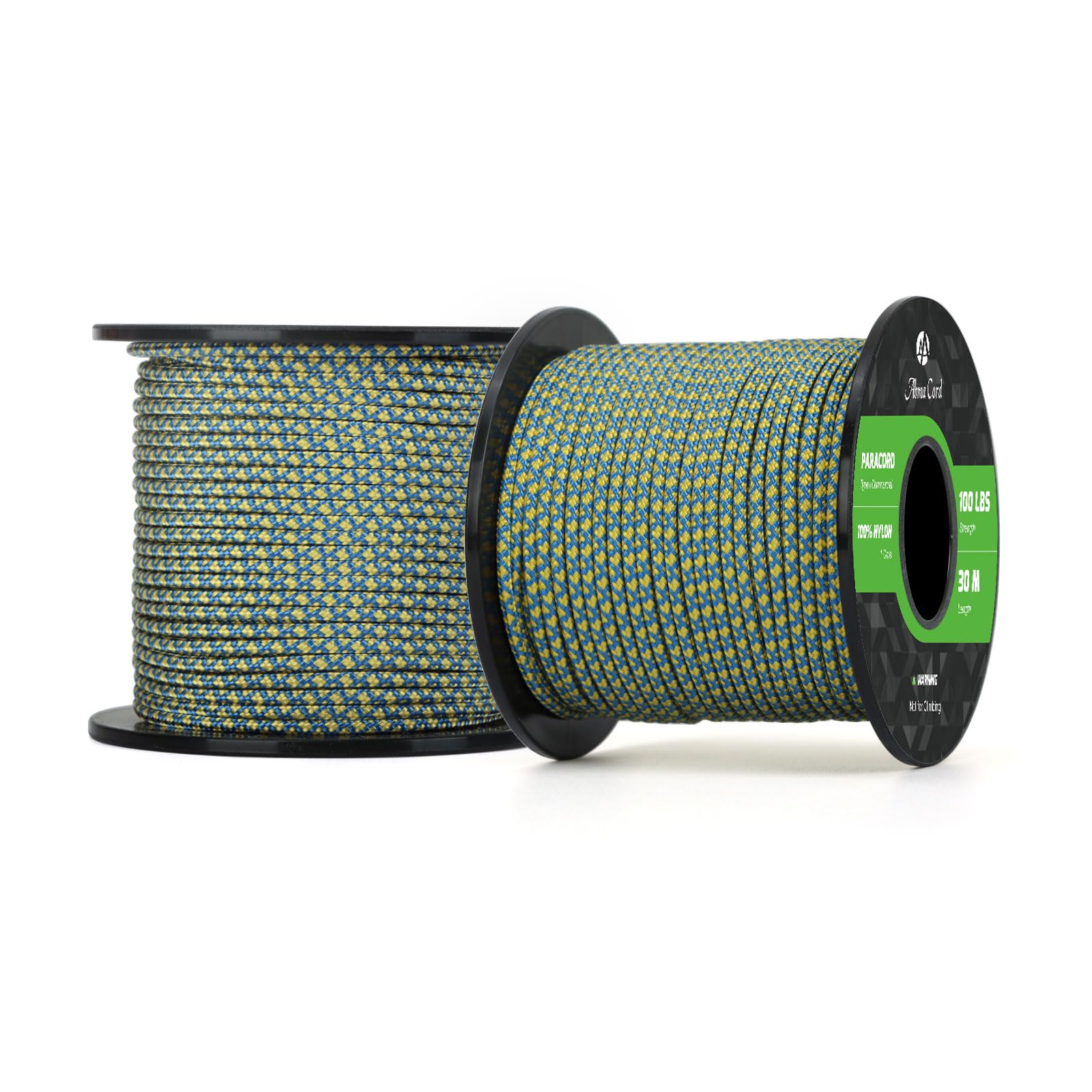 Abma Cord Paracord 100 lbs 2mm 100% Nylon 30M - Dark Blue & Golden Yellow