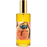 SJW Luxe Collections Brown Sugar &amp; Fig Body Oil, Moisturizing Scented Body Oil for Dry Skin, 4 fl oz