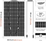 DOKIO 200W 12V Flexible Solar Panel Monocrystalline RV Boat Caravan Sheds view 2