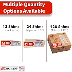Glazelock Prescored Wood Shims for Leveling