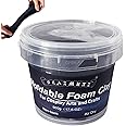 Foam Clay Cosplay Moldable Air Dry Foam Clay Craft 500g Black Lightweight Sculpting Foam for Costumes Sanding Cosplay (500g, Black)
