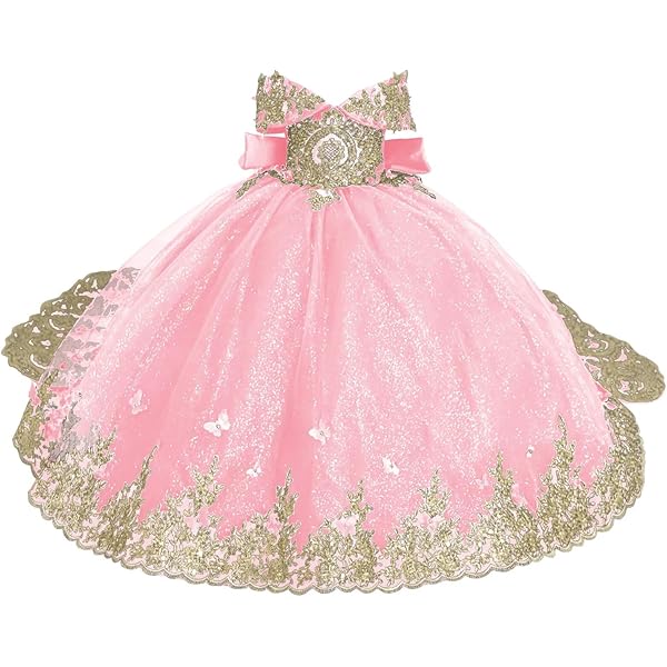 Prom Dress For Girls 10-12 Youjiayi Gold Lace Appliques Flower