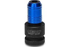 Neiko 30275A Impact Wrench Adapter for Ratchet-Wrench Drivers, 1/2-Inch-Drive Female to 1/4-Inch Hex Converter, Quick-Change 