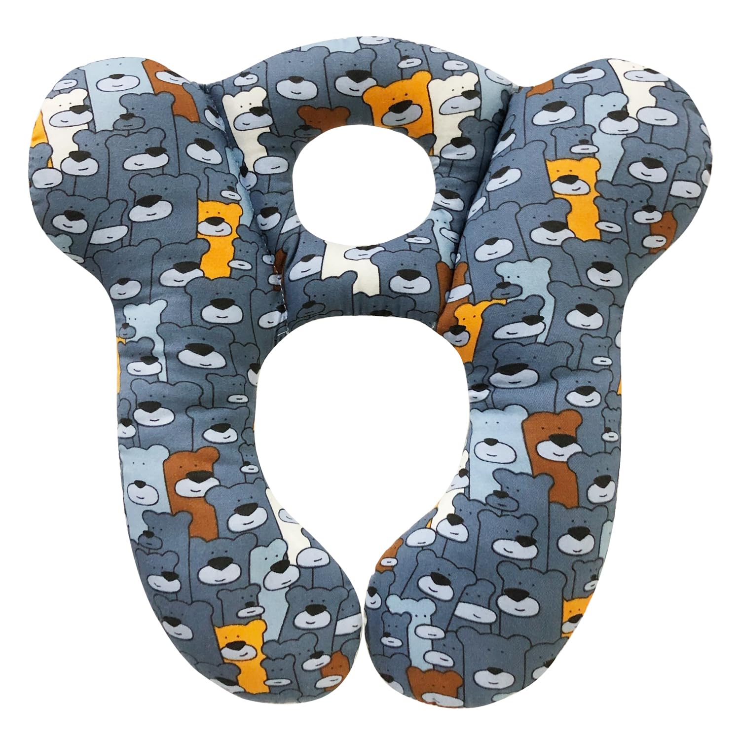 Photo 1 of DEEZOMO Baby Travel Pillow,Soft and Skin Friendly Kids Cushion for Car Seat - Newborn Pillow for Pushchair,Car Seat,Travel (Blue Bear)