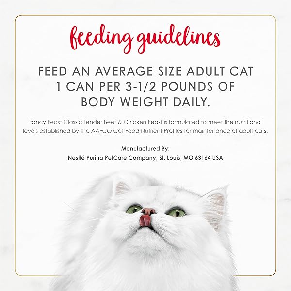 PURINA FANCY FEAST TENDER BEEF AND CHICKEN FEAST CLASSIC GRAIN FREE WET CAT FOOD PATE – (PACK OF 24) 3 OZ. CANS