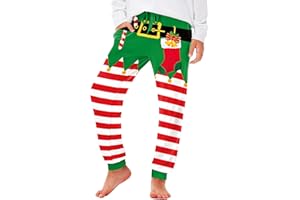 Deerose Christmas Pants Xmas Drawstring Sweatpants with Pockets 5-14 Years