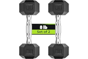 HANDBODE Hex Dumbbell Set, 2.5-65 lb Rubber Encased Exercise & Fitness Dumbbells, Weights Dumbbells Set of 2, Hand Weight for Strength Training