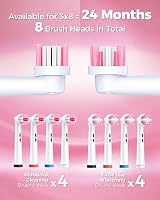 TEETHEORY Rotating Electric Toothbrush with 8 Heads 4 Modes Pink view 4