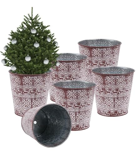 Abbott Collection – Kleiner Kardinal-Blumentopf Mit Winterwald-Motiv, Keramik
