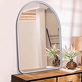 HLFMVWE Mirrors for Wall Rustic Wooden Frame Arched Vintage Vanity Wall Mirror for Bedroom Bathroom Living Room Farmhouse Ent
