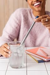 LifeStraw Sip Reusable Stainless Steel Water Filter Straw Midnight Blue view 5