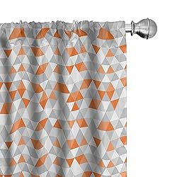 Lunarable Geometric Window Curtains, Triangles