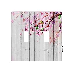 Pznen Peach Blossom 2-Gang Wall Plate Double Toggle