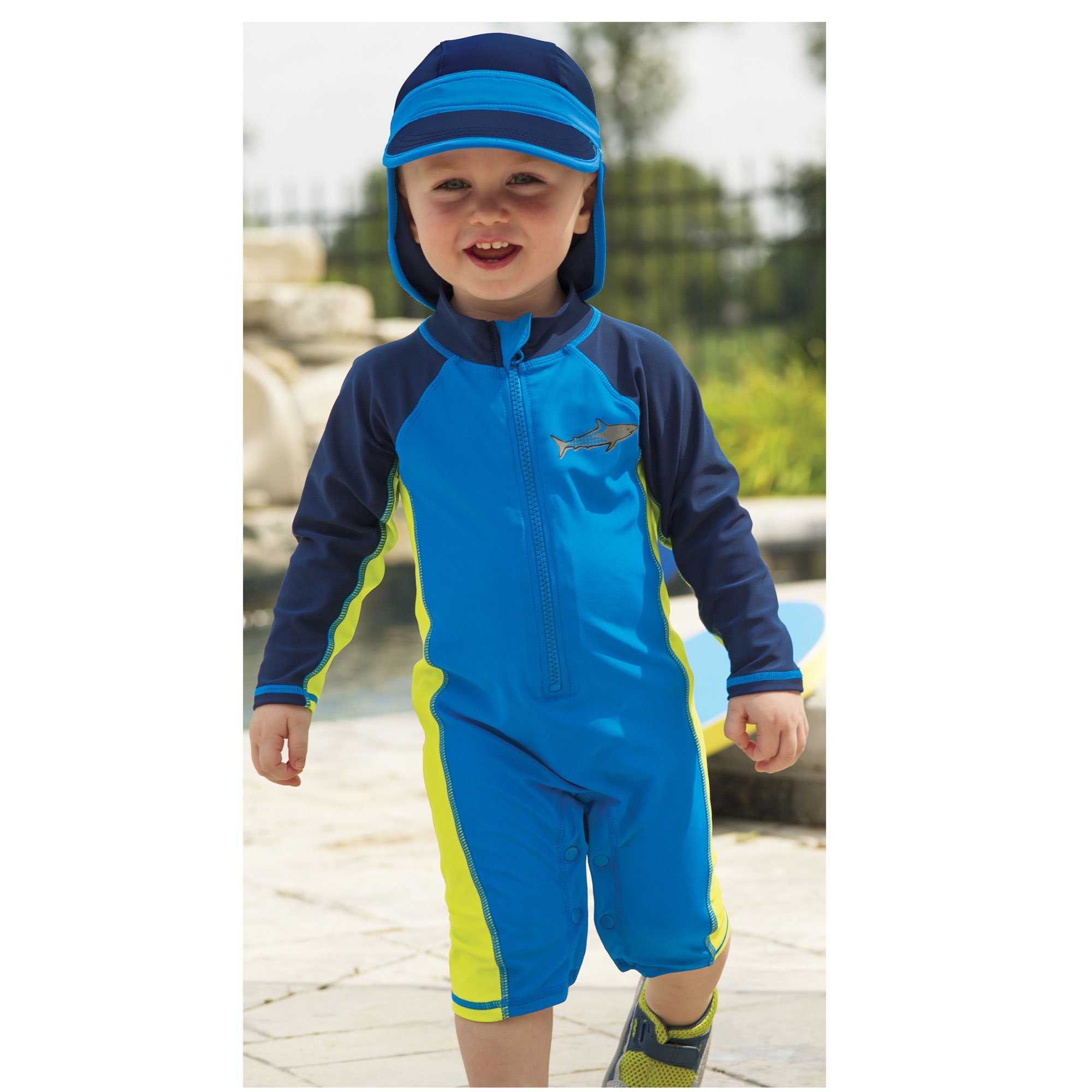 Sun Smarties Toddler Boy Little Boys UPF 50+ Shark One Piece Surf Suit