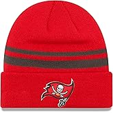 New Era Unisex-Adult NFL Official Sport Knit Classic Striped Knit Beanie Cold Weather Hat (Tampa Bay Buccaneers)