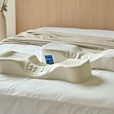 Kanuda Piano Air - Low, Firm Cervical Pillow for Neck Pain Relief, Premium Memory Foam Neck Pillow for Back Sleepers, Cooling Orthopedic Contour Pillow, Designed by a Physical Therapist