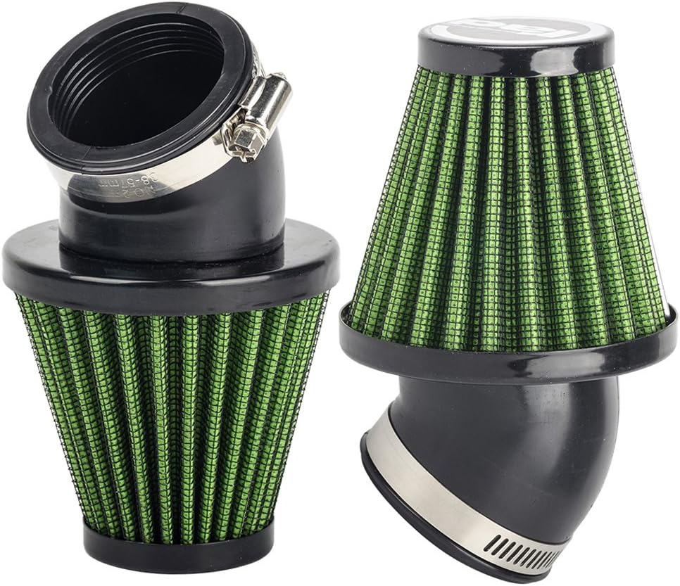 OxoxO (Pack of 2 Universal Racing Air Filter 48mm Intake Compatible with GY6 125 150CC ATV Go Kart Scooters Moped Green