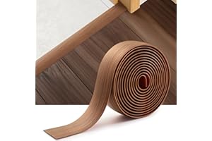 INMOZATA 4Ft Floor Transition Strip, Self Adhesive Vinyl Cover Floor Strip Laminate Flat Divider Flooring for Joining Floor Gaps, Carpet, Threshold Cover, Doorway Transitions Strip(Brown Wood Grain)