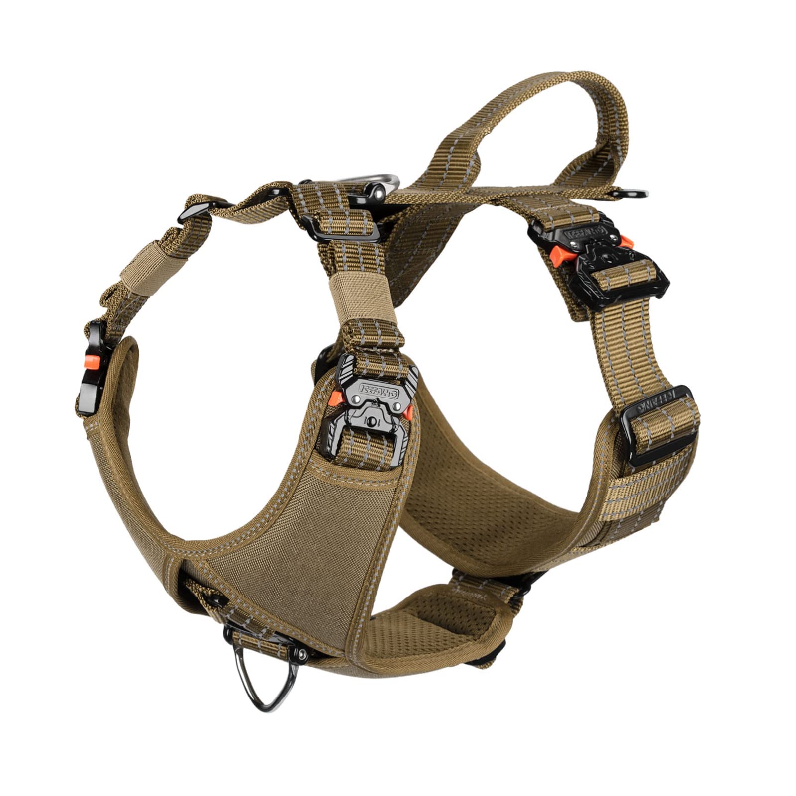 thumbnail image 2 of Adjustable Dog Harness With Metal Buckle - Strong Nylon Webbing - USA Handmade By Carter Pet Supply 2 of 5