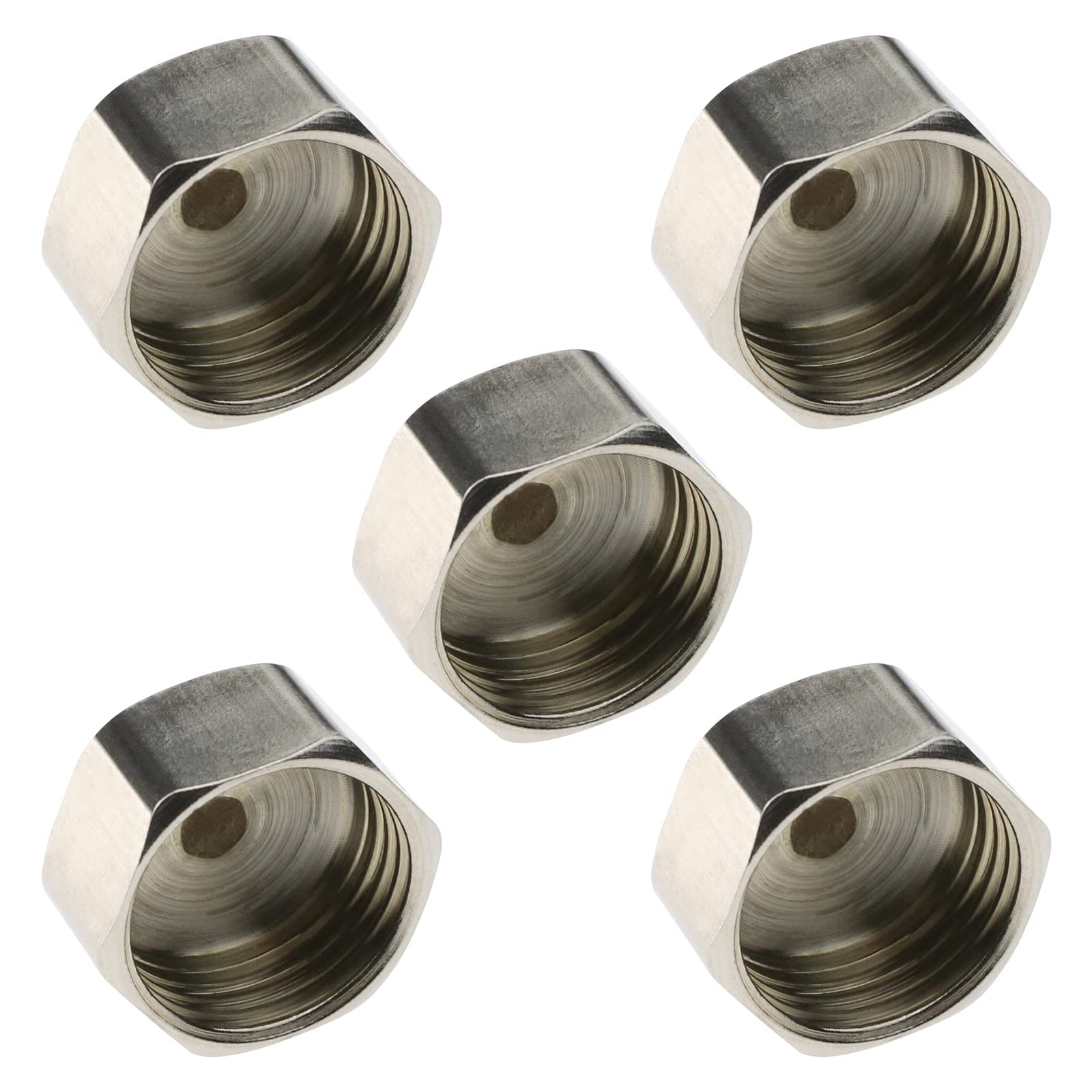 YINETTECH 5PCS 1/2" Female Stainless Steel Pipe Cap Connectors for Capping Outlets