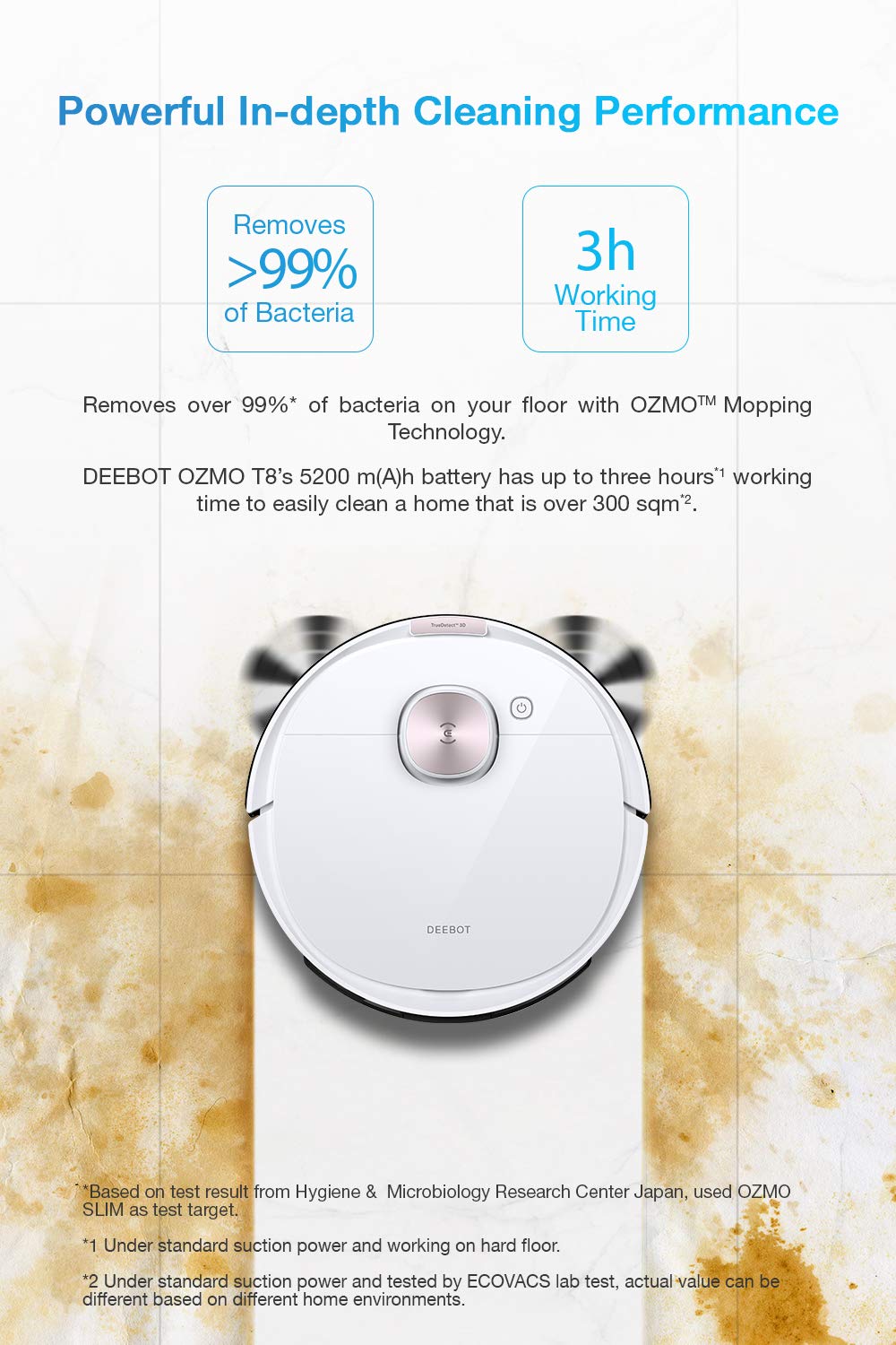 dToF】 ECOVACS DEEBOT OZMO T8 2-in-1 