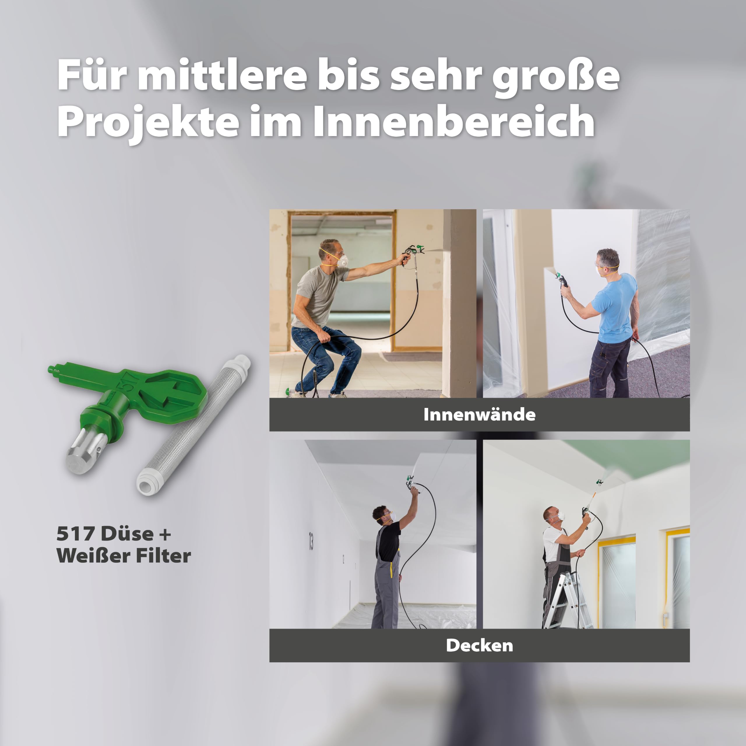 WAGNER Airless Farbsprühsystem Control Pro 350 R für Wandfarben, Latexfarben, Lacke & Lasuren, 15 m²-2 min, Druckregulierung, 110 bar, Schlauch 15 m 3