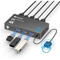 AILVLVNG HDMI Displayport KVM Switch 2 PC 2 Monitor Produktbild-Vorschau 3