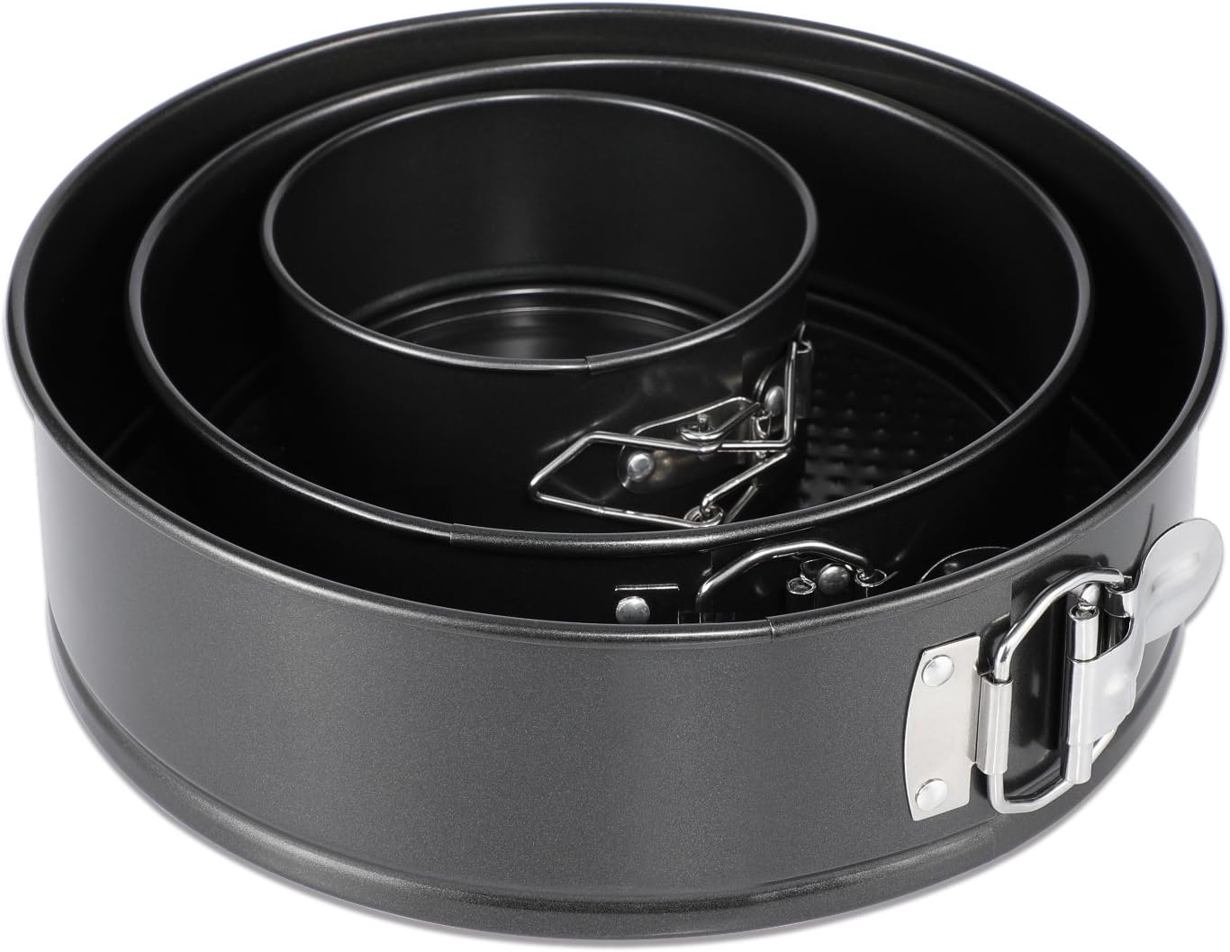 Hiware Springform Pan for Baking Set of 3 Non-stick Cheesecake Pan, Leakproof Round Cake Pan Set Includes 3 Pieces 4" 7" 9" Springform Pan, Icing Spatula and Icing Smoother: Kitchen & Dining