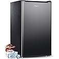 Anypro Compact Mini Upright Freezer 3 Cu.Ft with 3 Pull-down Drawer Doors and Adjustable Thermostat, Single Door Small Deep Standing Freezer Rapid Cooling for Home, Office, Dorm, Garage, Black