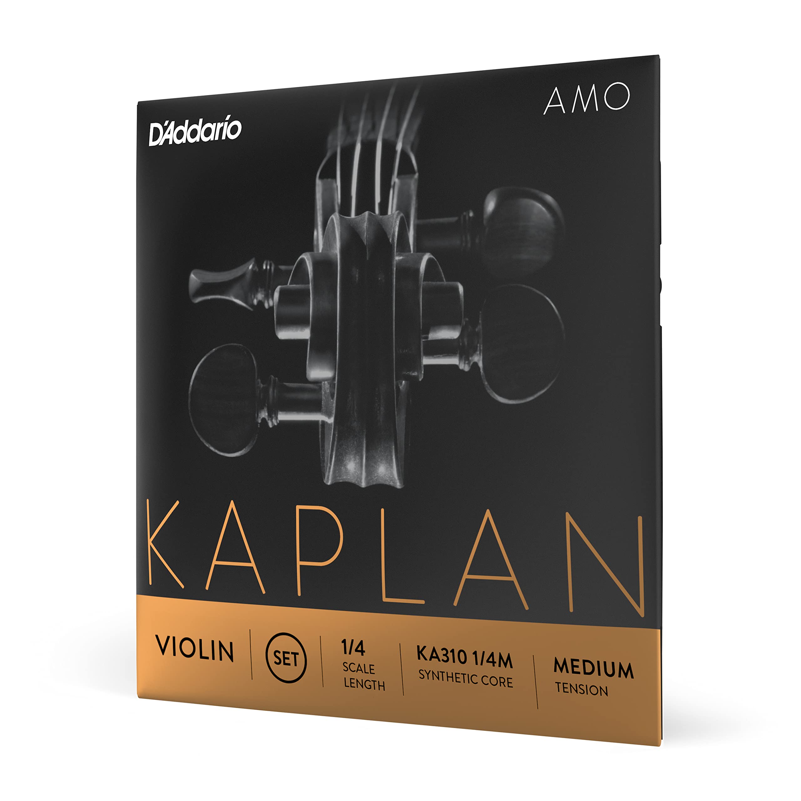 D'Addario Kaplan Amo Violin Strings - Full Set - KA310 1/4M - Violin Strings - 1/4 Scale, Medium Tension