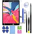 for iPad 9 Gen (9th Generation) Screen Replacement Kit 10.2" 2021 Front Glass Touch Digitizer +Home Button +Protector +Adhesive +Tools (LCD Not Included)