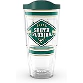 Tervis USF Bulls - First String Made in USA Double Walled Insulated Tumbler Travel Cup Keeps Drinks Cold & Hot, 24oz, Classic